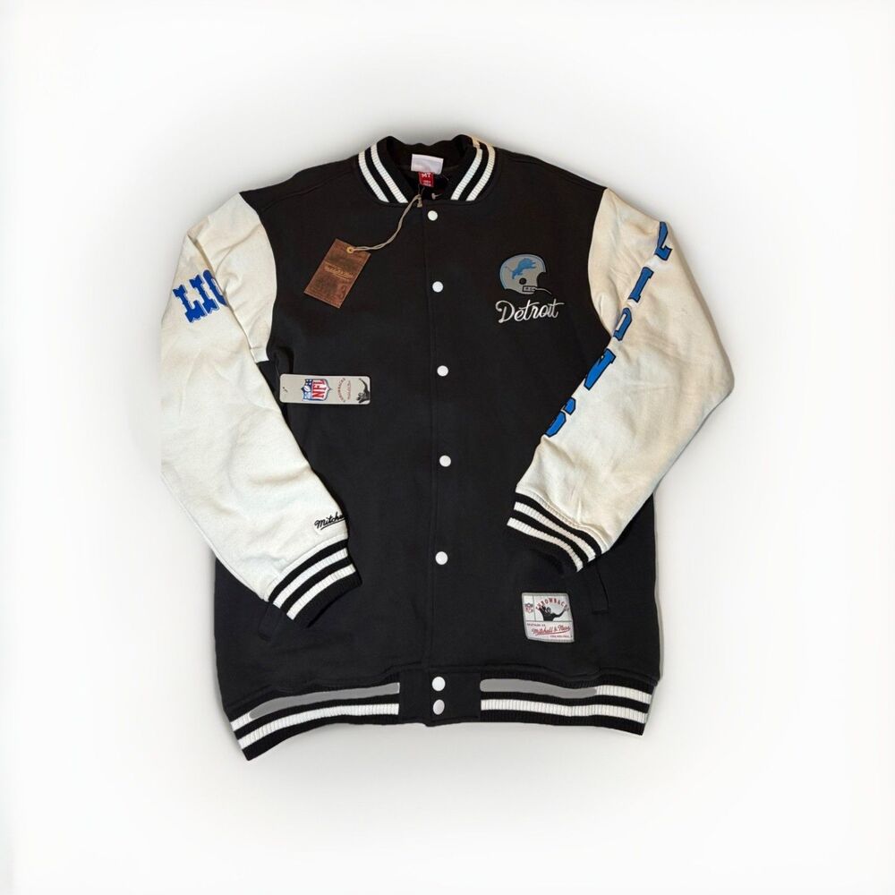 Mitchell & Ness Detroit Lions Varsity Jacket Men’s Medium Tall NWT NFL Throwback